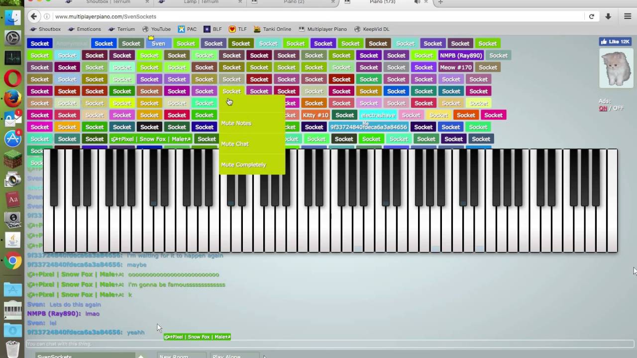 Multiplayer piano online homepage keyboards