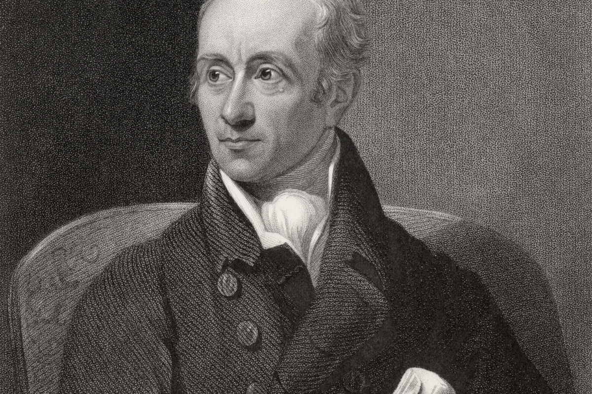 Engraved portrait of man in formal eighteenth-century clothing