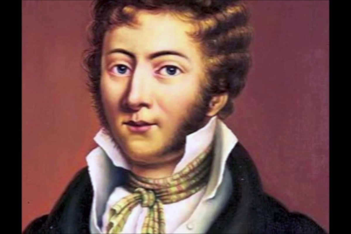 Painted portrait of young man with sideburns and scarf