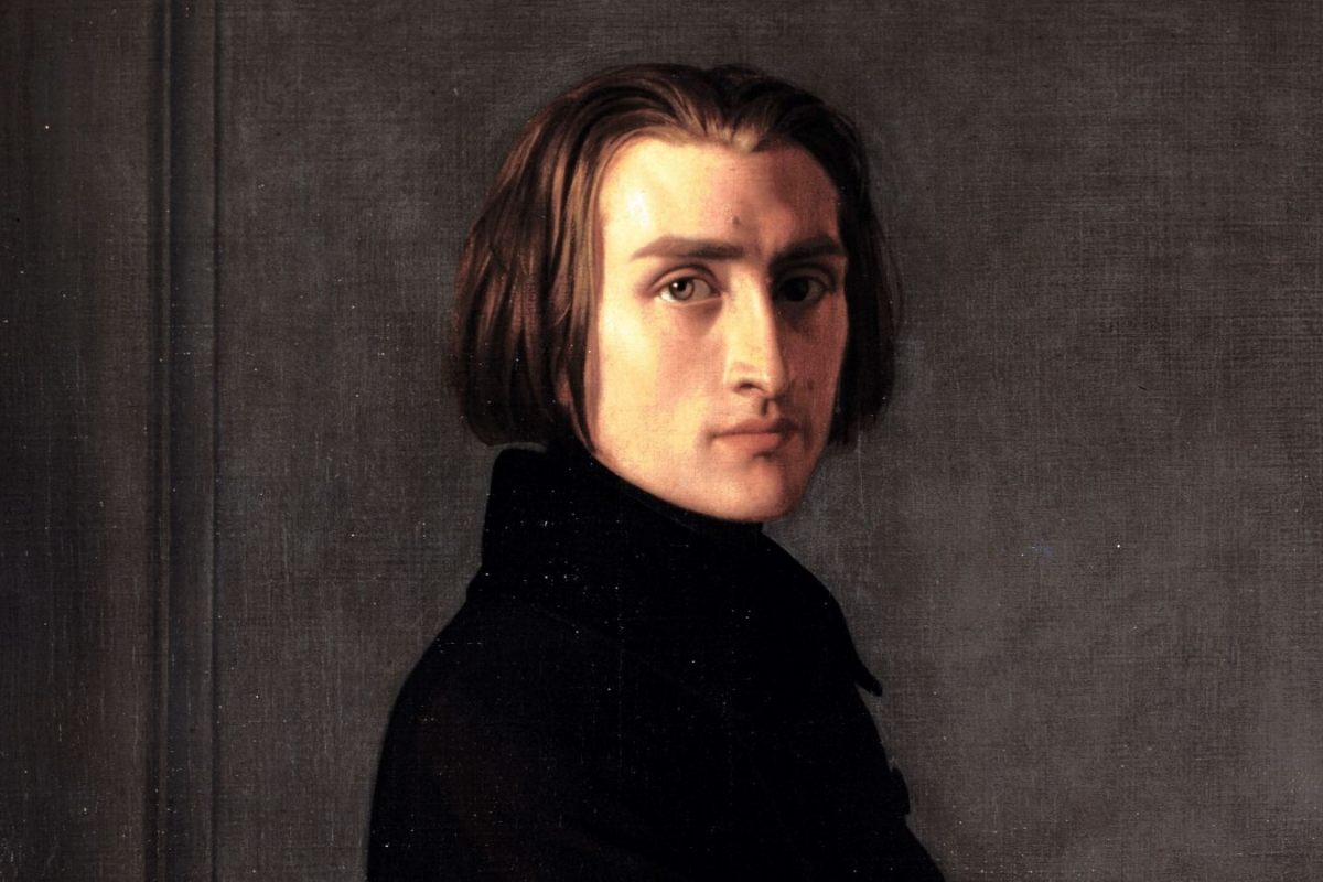 Classical portrait painting of man with shoulder-length hair